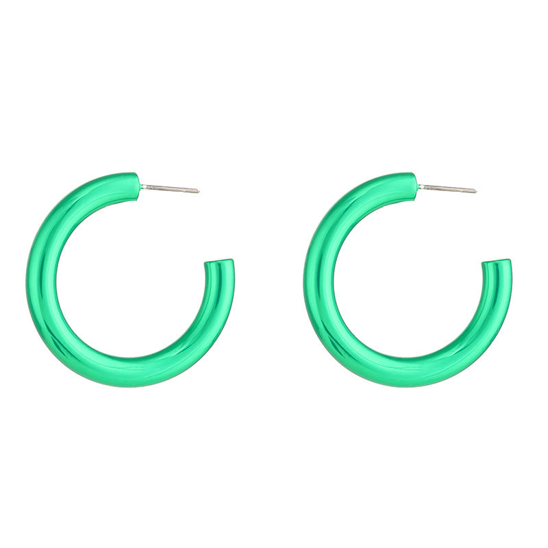 Wholesale Magic Color Electroplating Classic HOOP Retro Earrings